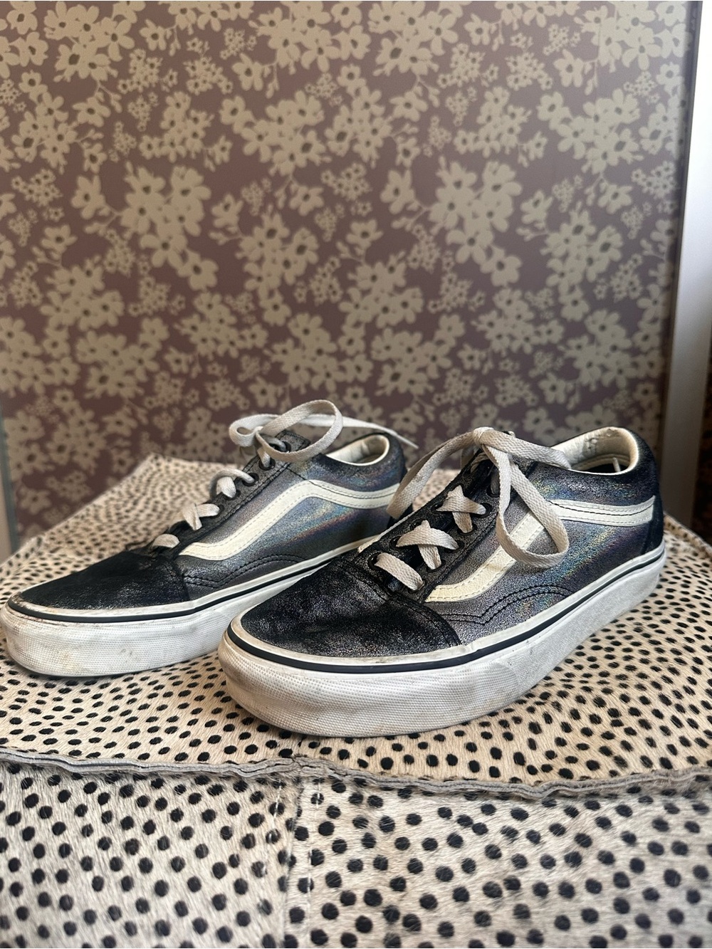 Vans Old Skool Iridescent Black Skate Shoes